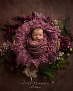 Newborn Cotton Bonnet, GIRL design