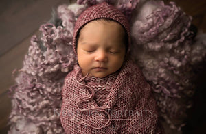 CLEARANCE SALE! Newborn Cotton Bonnet, GIRL design